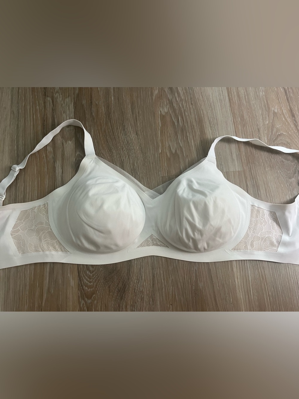 Honeylove Crossover Bra White Lace Size 36DDD (F)/G - Picture 5 of 7